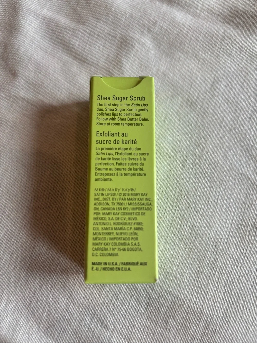 NEW Mary Kay Satin Lips Shea Sugar Scrub White Tea Citrus Lip Exfoliator